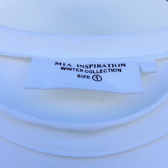 Mia Inspiration Long Sleeve Street Fashion Shirt White Uneven Large Lagenlook - Picture 6 of 6